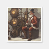 Santa Claus Steampunk Weihnachtsdesign Serviette (Vorderseite)