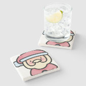 Santa-Claus Steinuntersetzer (Seitenansicht)