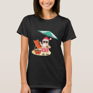 Santa Claus Strand Lustiger Sommer Weihnachten im T-Shirt