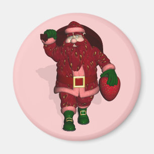 Santa Claus Strawberries Grower Magnet
