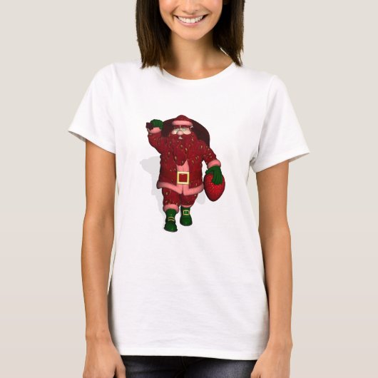 Santa Claus Strawberry Bauer T-Shirt (Vorderseite)