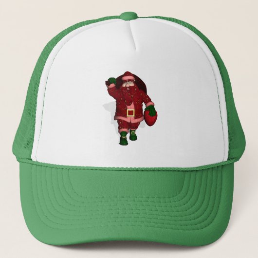 Santa Claus Strawberry Bauer Truckerkappe (Vorderseite)