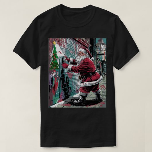 Santa Claus Street Graffiti Style T-Shirt (Design vorne)