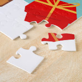 Santa Claus stuck in the chimney on the roof Puzzle (Seite)