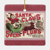 Santa Claus Sugar Plum Weihnachten Keramikornament (Rückseite)