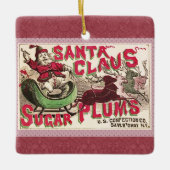 Santa Claus Sugar Plum Weihnachten Keramikornament (Vorderseite)