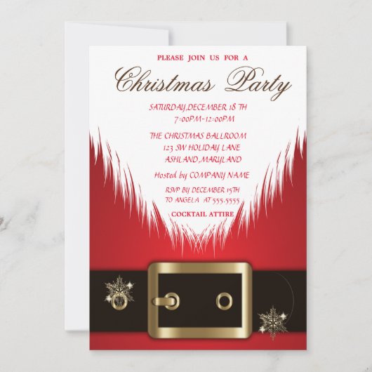 Santa Claus Suit Einladung (Vorderseite)