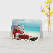 Santa Claus Summer Karte (Gelbe Blume)