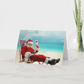 Santa Claus Summer Karte (Vorderseite)