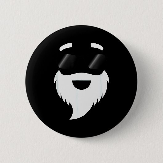 Santa Claus Sungles Funny Hipster Christmas Appare Button (Vorderseite)