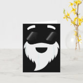 Santa Claus Sungles Funny Hipster Christmas Appare Karte (Gelbe Blume)