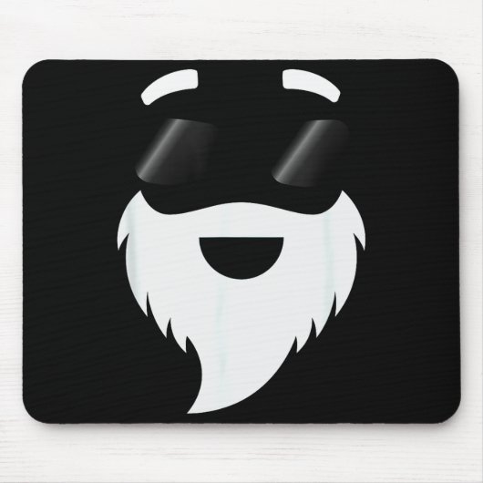 Santa Claus Sungles Funny Hipster Christmas Appare Mousepad (Vorne)
