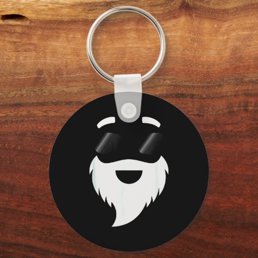 Santa Claus Sungles Funny Hipster Christmas Appare Schlüsselanhänger (Vorderseite)