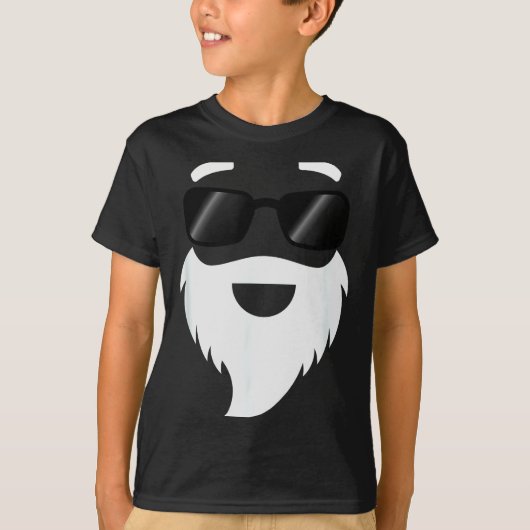 Santa Claus Sungles Funny Hipster Christmas Appare T-Shirt (Vorderseite)
