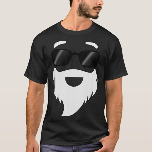 Santa Claus Sungles Funny Hipster Christmas Appare T-Shirt (Vorderseite)