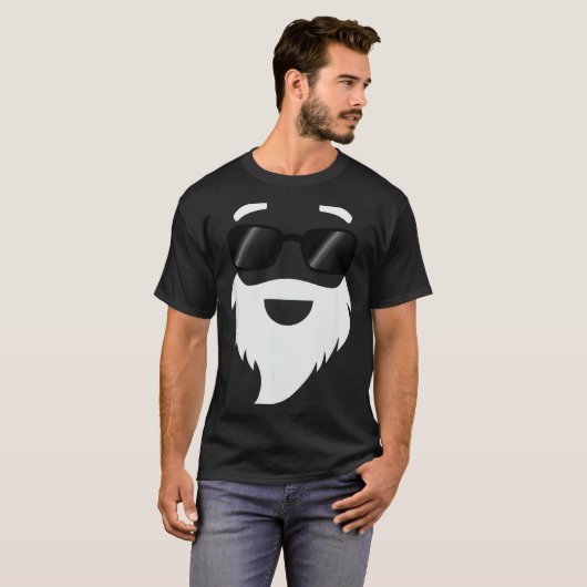 Santa Claus Sungles Funny Hipster Christmas Appare T-Shirt (Vorne ganz)