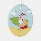 Santa Claus Surfing Ornament (Rechts)