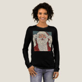 Santa Claus Surprised Tri-Blend Shirt (Volle Vorderseite)