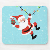 Santa Claus Swinging on a string of rope Chrismas Mousepad (Vorne)
