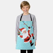 Santa Claus Swinging on a string of rope Chrismas Schürze (Getragen)