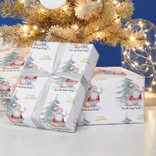 Santa Claus Tannenbaum Weihnachten Geschenkpapier