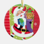 Santa Claus Tanz Keramik Ornament (Vorne)