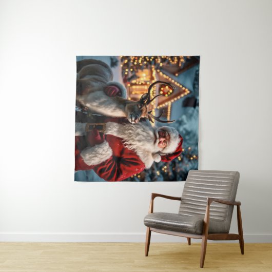 Santa Claus Tapestry Wandteppich (Beispiel (Horizontal))