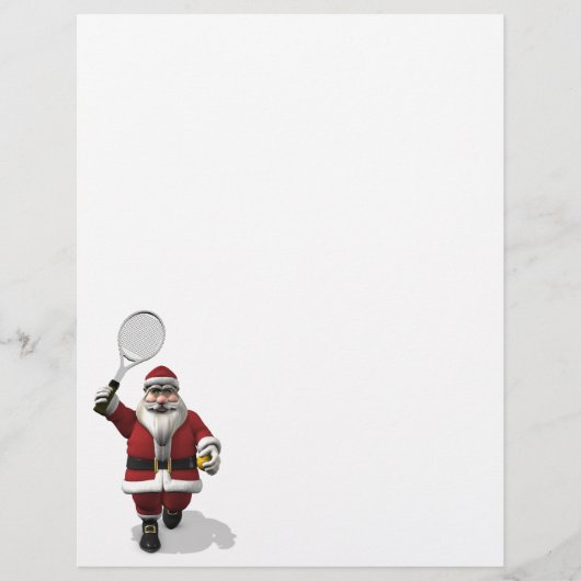 Santa Claus Tennis spielen (Vorderseite)