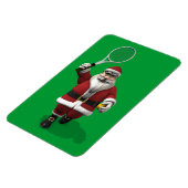 Santa Claus Tennis spielen Magnet (Linke Seite)