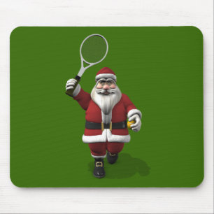 Santa Claus Tennis spielen Mousepad