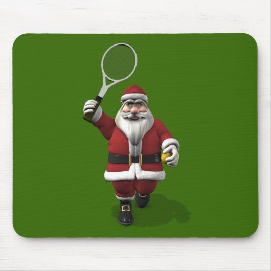 Santa Claus Tennis spielen Mousepad (Vorne)