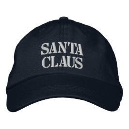 Santa Claus Text gedruckt Marine Quality-Hat Urlau Bestickte Baseballkappe