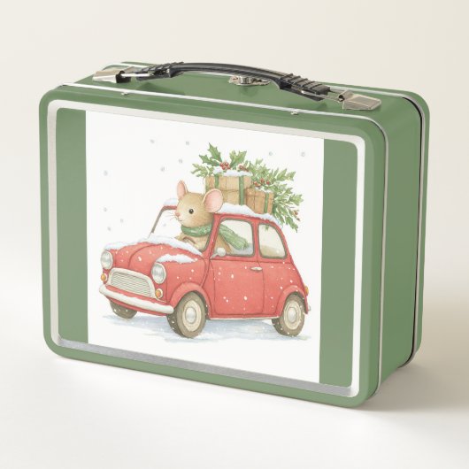 Santa Claus the mouse carries presenMetal Lunchbox (Rückseite)