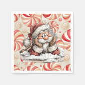 Santa Claus Thinking After He Fell Serviette (Vorderseite)