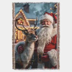 Santa Claus Throw Blanket Decke