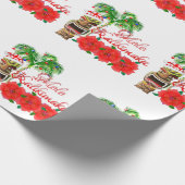 Santa Claus Tiki Mele Kalikimaka Geschenkpapier (Ecke)