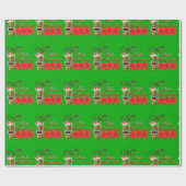 Santa Claus Tiki Mele Kalikimaka Geschenkpapier (Flach)