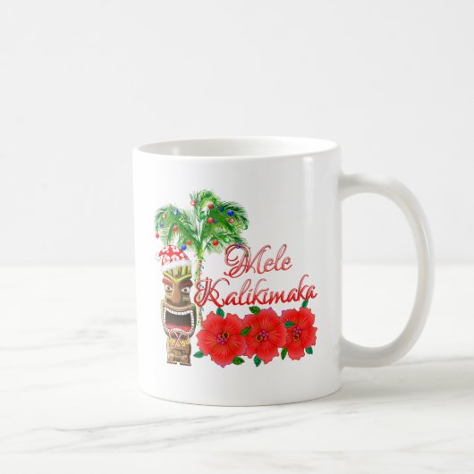 Santa Claus Tiki Mele Kalikimaka Kaffeetasse (Rechts)