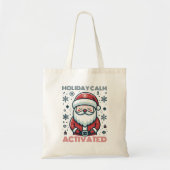 Santa Claus Tote Bag - Feierliche Urlaubsplanung Tragetasche (Vorne)