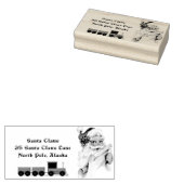 Santa Claus Toy Train North Pole Postadresse Gummistempel (Stempel)