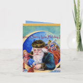 Santa Claus Toys NoteCard Feiertagskarte (Rückseite)