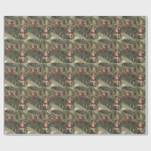 Santa Claus Train Holly Garland Kinder Geschenkpapier (Flach)