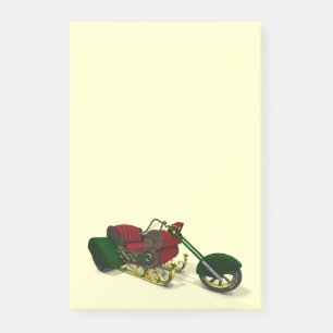 Santa Claus' Trike Post-it Klebezettel
