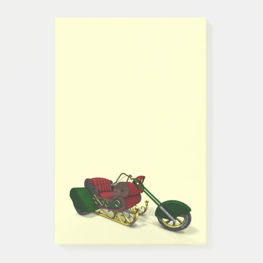 Santa Claus' Trike Post-it Klebezettel (Vorderseite)