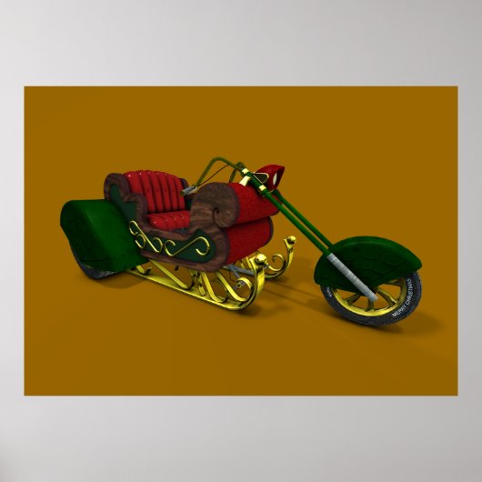 Santa Claus Trike Sledge Poster (Vorne)