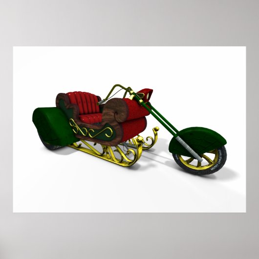 Santa Claus Trike Sledge Poster (Vorne)
