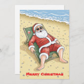 Santa Claus Tropical Beach Frohe Weihnachten (Vorne/Hinten)