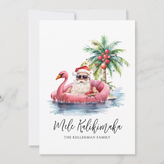 Santa Claus Tropical Mele Kalikimaka Weihnachten (Vorderseite)