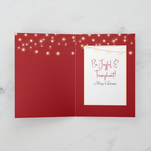 Santa Claus Trump mit einem roten Geschenksack Karte (Innenseite)