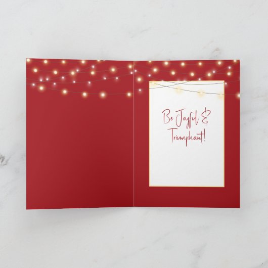 Santa Claus Trump mit einem roten Geschenksack Karte (Innenseite)